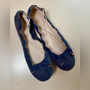 Aerin | Size 9 Navy Irene Studded Ballet Flats